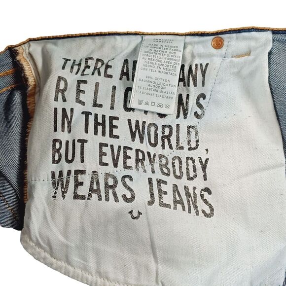 True Religion Geno Relaxed Slim Men's Stretch Denim Jeans Size 42x28 - Picture 15 of 15